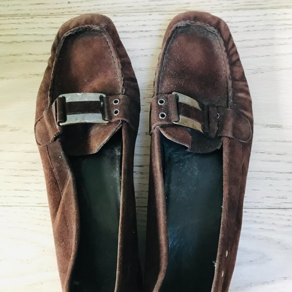 Stuart Weitzman Brown Suede Loafer - Picture 3 of 9